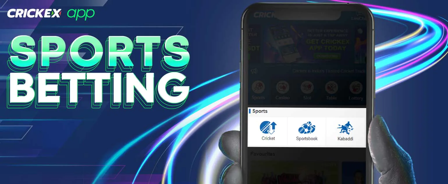 All available sports for betting on the crickex.